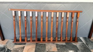 Baranda de madera maciza