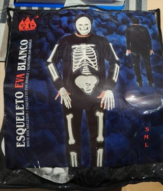 Disfraz Esqueleto Halloween Talla S
