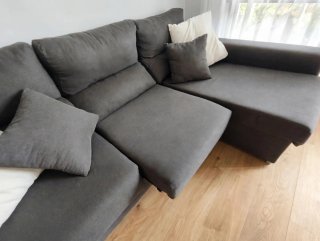 Sofá Chaiselongue Gris 265cm