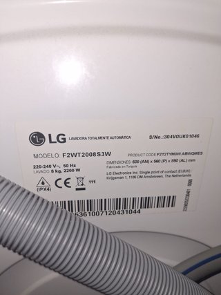 Lavadora LG - 3 años de uso