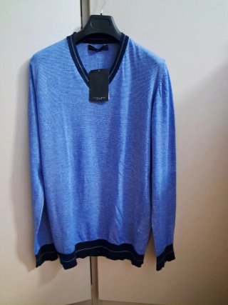 Jersey de punto fino Zara Man azul.