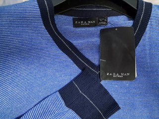 Jersey de punto fino Zara Man azul.