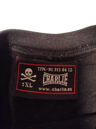 Camiseta bordada CHARLIE Boxeo Negra XL