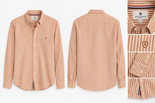 Camisa Álvaro Moreno Rayas Naranja