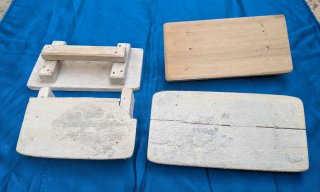 Llanas albañil madera (4 unidades)