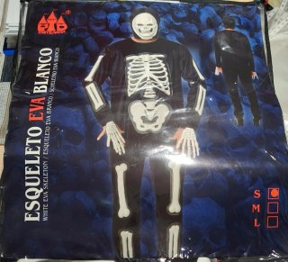 Disfraz Esqueleto Halloween Talla S