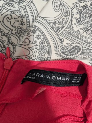 Blusa Zara Woman Roja Talla XS