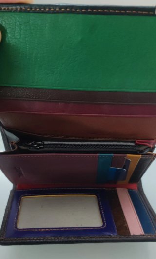 Cartera de piel Mujer DISPEL Multicolor Patchwork