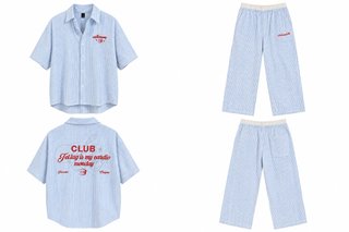 Conjunto Camisa y Pantalón Rayas Azul