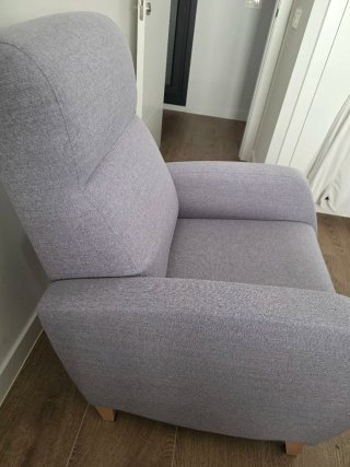 Sillón Kenay Home tela gris