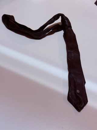 Corbata Diesel Piel Cabra Vintage Marrón