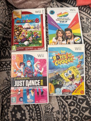 Lote 4 Juegos Wii: Mario Party 8, Just Dance 2014,