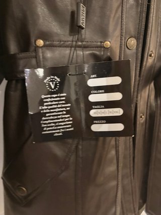 Chaqueta de cuero sintético V marrón