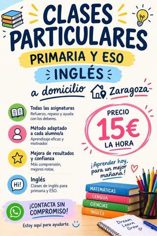 Clases particulares por la tarde