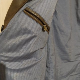Chaqueta Piel Massimo Dutti Safari Marrón