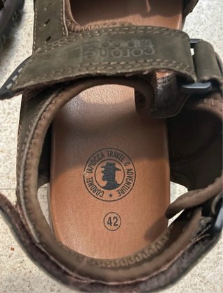 Sandalias Coronel Tapioca Cuero Hombre Marrón/Verd