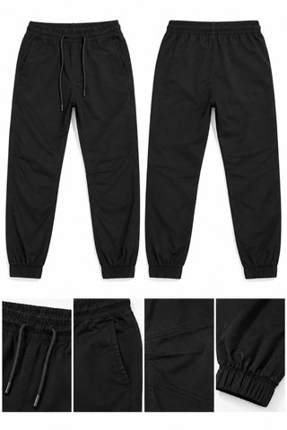 Pantalón jogger cargo negro urbano