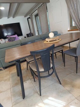 Mesa Comedor Industrial Resina y Metal 2m.