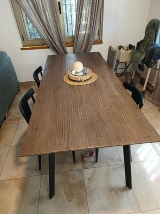 Mesa Comedor Industrial Resina y Metal 2m.