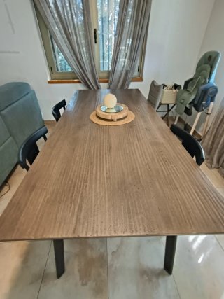 Mesa Comedor Industrial Resina y Metal 2m.