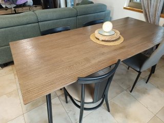 Mesa Comedor Industrial Resina y Metal 2m.