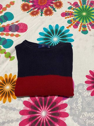 Camisola Hollister M riscas azul e vermelho