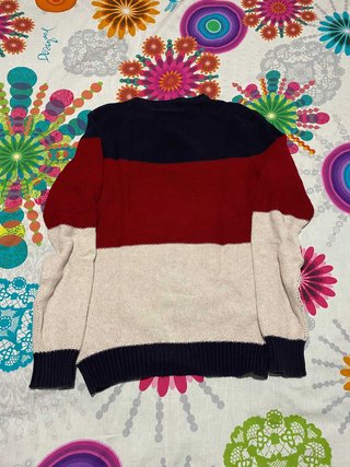 Camisola Hollister M riscas azul e vermelho