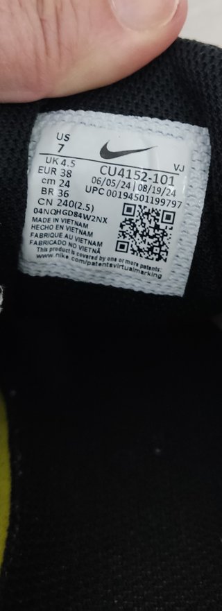 Zapatillas Nike Talla 38 Blancas y Negras