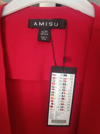 AMISU Chaqueta Roja Talla XS/34