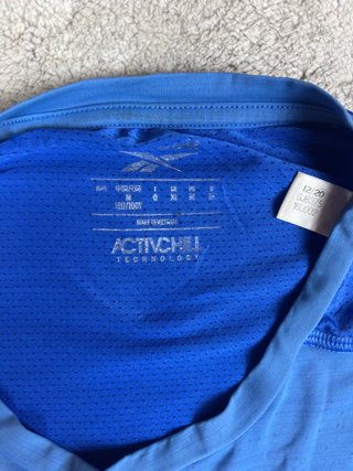 Camiseta Deportiva Reebok Azul Talla M