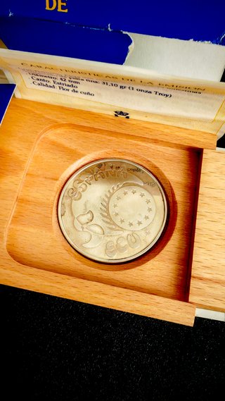 1. España 5 ECU 1989 – Carlos V – Plata .925