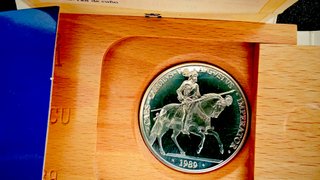 1. España 5 ECU 1989 – Carlos V – Plata .925