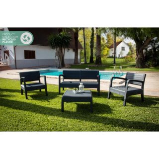 Conjunto de muebles de jardín gris