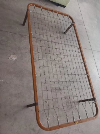 Somier cama 90 metálico marrón