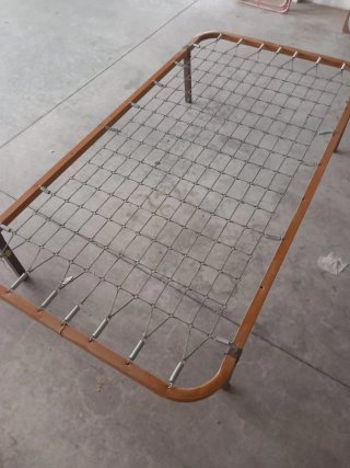 Somier cama 90 metálico marrón