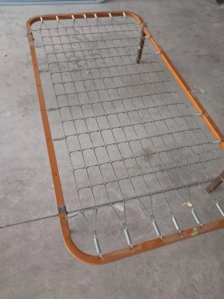 Somier cama 90 metálico marrón