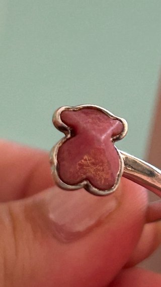 Pulsera Tous Oso Rosa y Piedras, plata, original
