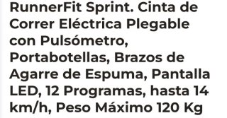 Cinta de correr Cecotec poco uso
