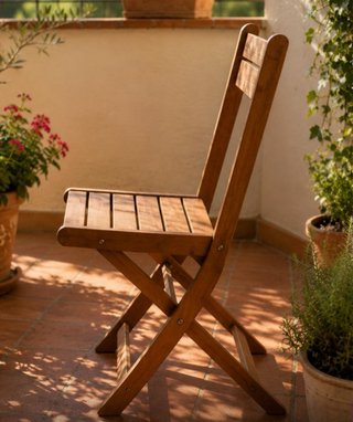 Sedia pieghevole in legno teak