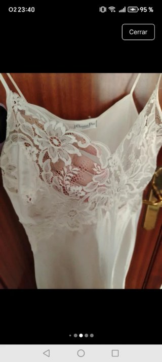 Camisón de Bodas Encaje Blanco Christian Dior