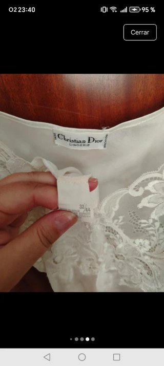 Camisón de Bodas Encaje Blanco Christian Dior
