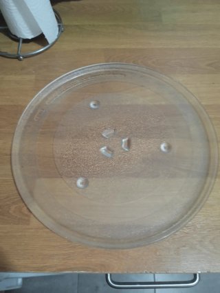 Plato giratorio de microondas de cristal 28 cm