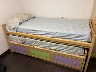 Cama nido infantil doble con 2 colchones