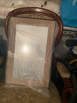 Espejo Marco Madera Beige Nuevo