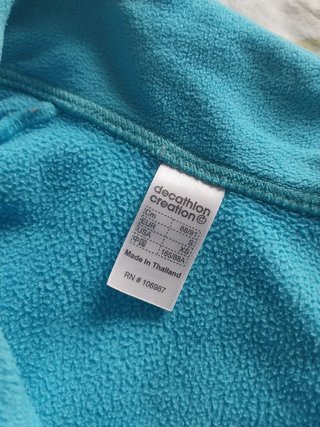 Forro polar Quechua azul turquesa talla S