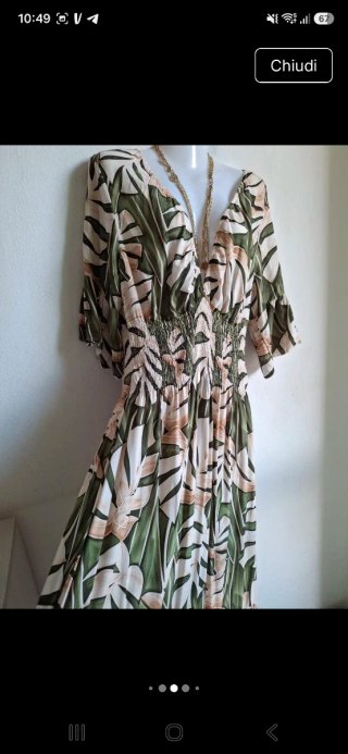 Vestito lungo fantasia floreale