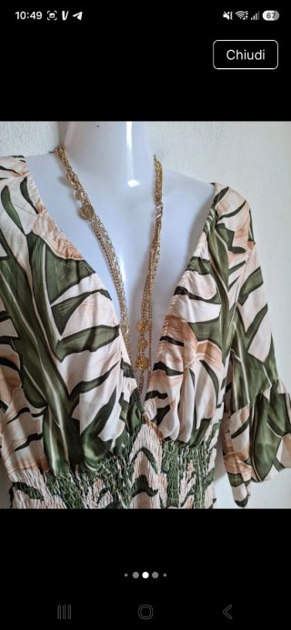 Vestito lungo fantasia floreale