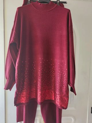 Conjunto de punto con lentejuelas