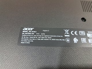 Portátil ACER Aspire 3 R7 3700U 16GB 256SSD RX V10