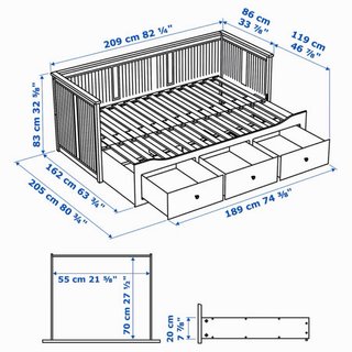Diván IKEA HEMNES con 2 colchones